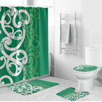 Pounamu Green Maori Bathroom Set Koru Kowhaiwhai - Aussie Hoodie