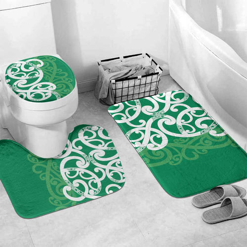 Pounamu Green Maori Bathroom Set Koru Kowhaiwhai - Aussie Hoodie