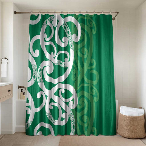 Pounamu Green Maori Bathroom Set Koru Kowhaiwhai - Aussie Hoodie
