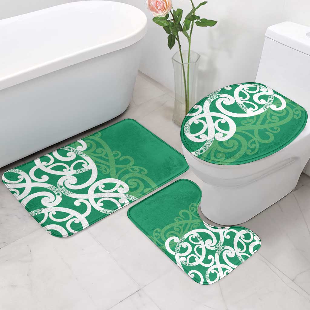 Pounamu Green Maori Bathroom Set Koru Kowhaiwhai - Aussie Hoodie