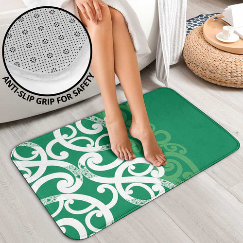 Pounamu Green Maori Bathroom Set Koru Kowhaiwhai - Aussie Hoodie