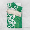 Pounamu Green Maori Bedding Set Koru Kowhaiwhai - Aussie Hoodie