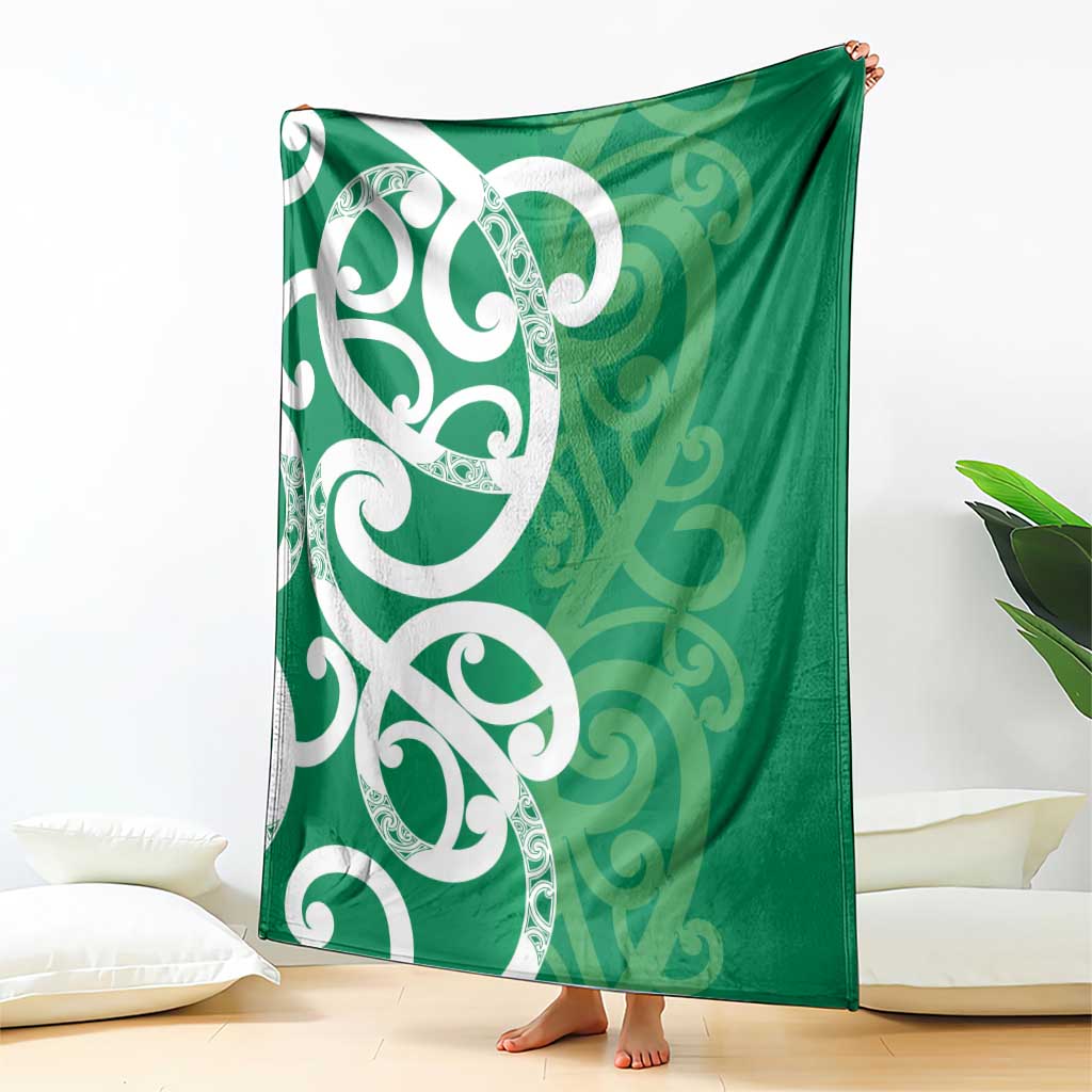 Pounamu Green Maori Blanket Koru Kowhaiwhai - Aussie Hoodie