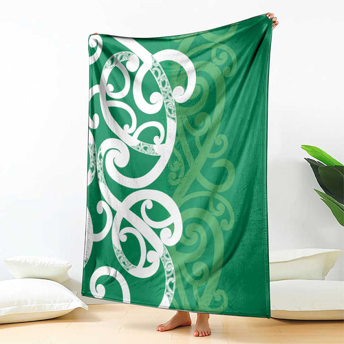 Pounamu Green Maori Blanket Koru Kowhaiwhai - Aussie Hoodie