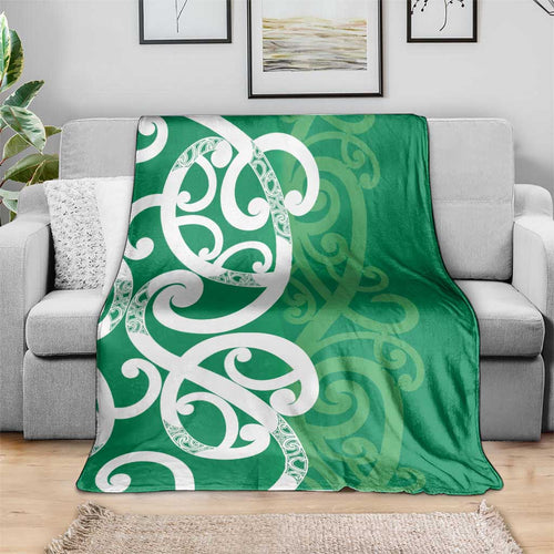 Pounamu Green Maori Blanket Koru Kowhaiwhai - Aussie Hoodie