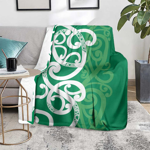 Pounamu Green Maori Blanket Koru Kowhaiwhai - Aussie Hoodie