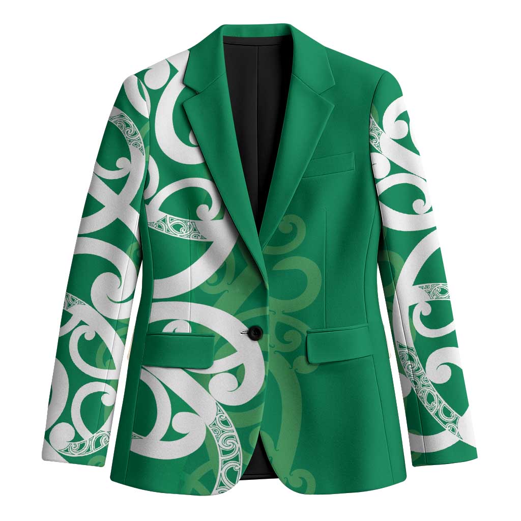 Pounamu Green Maori Blazer Koru Kowhaiwhai - Aussie Hoodie