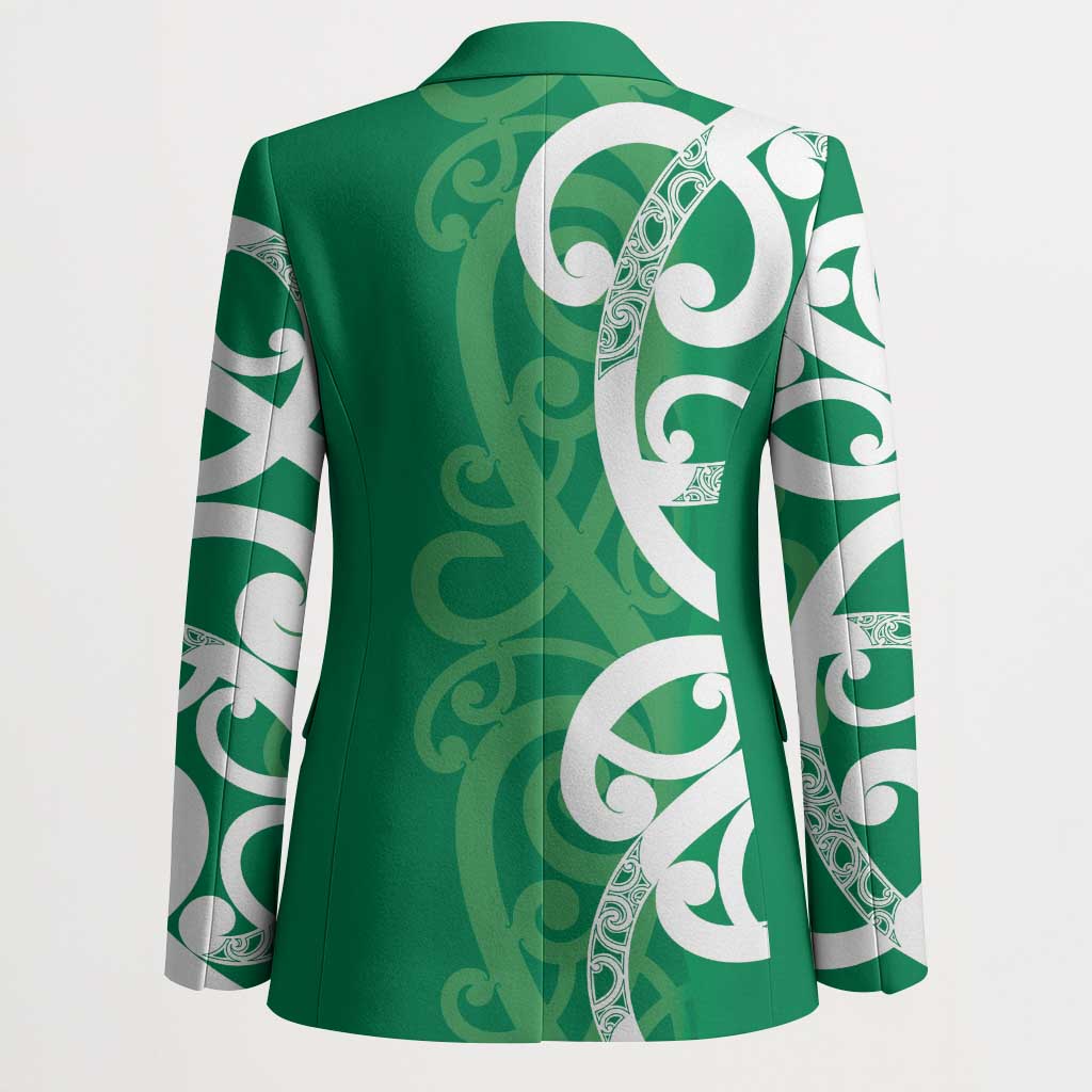Pounamu Green Maori Blazer Koru Kowhaiwhai - Aussie Hoodie
