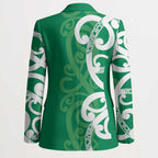Pounamu Green Maori Blazer Koru Kowhaiwhai - Aussie Hoodie