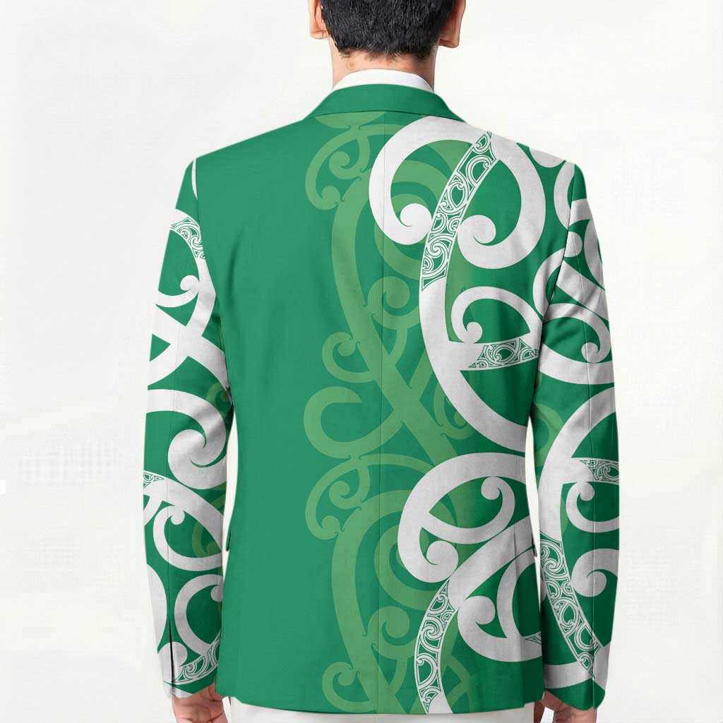 Pounamu Green Maori Blazer Koru Kowhaiwhai - Aussie Hoodie