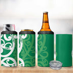 Pounamu Green Maori 4 in 1 Can Cooler Tumbler Koru Kowhaiwhai - Aussie Hoodie
