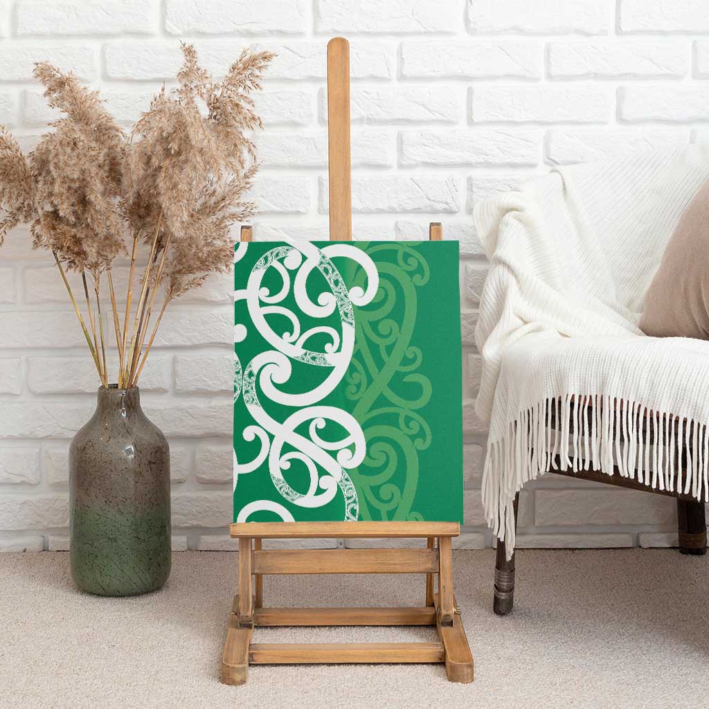 Pounamu Green Maori Canvas Wall Art Koru Kowhaiwhai - Aussie Hoodie