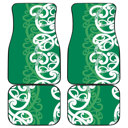 Pounamu Green Maori Car Mats Koru Kowhaiwhai - Aussie Hoodie