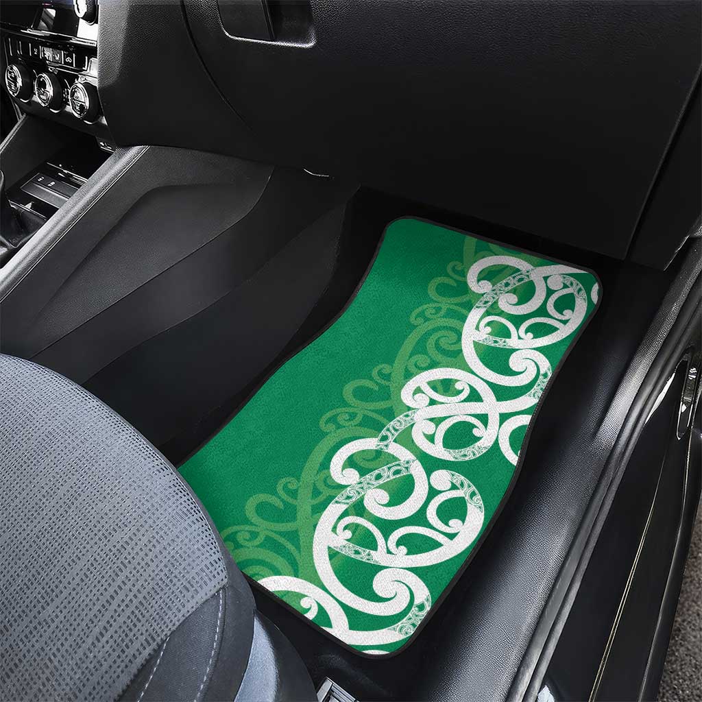 Pounamu Green Maori Car Mats Koru Kowhaiwhai - Aussie Hoodie