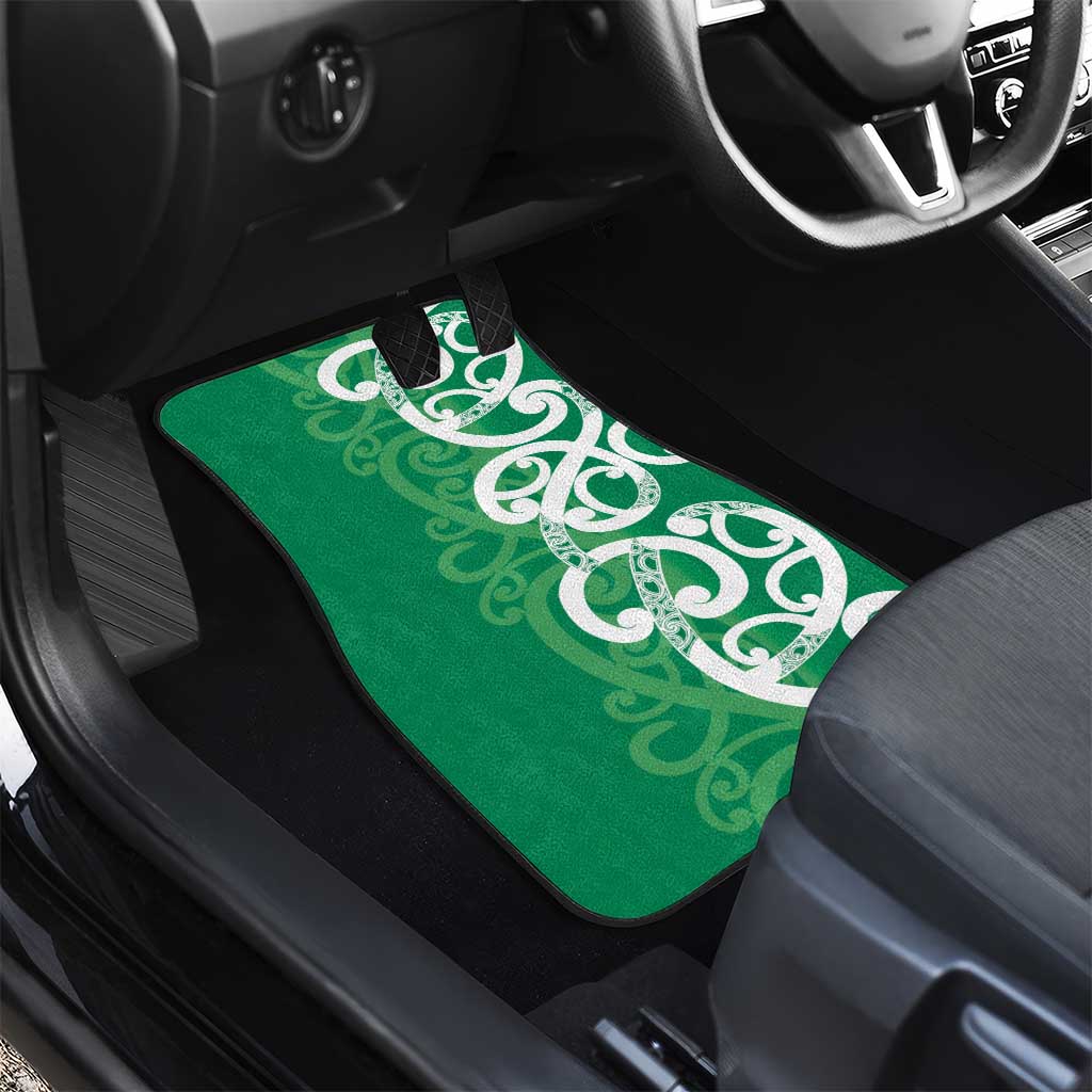 Pounamu Green Maori Car Mats Koru Kowhaiwhai - Aussie Hoodie
