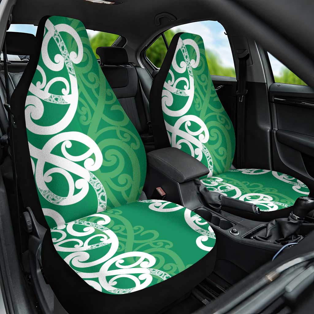 Pounamu Green Maori Car Seat Cover Koru Kowhaiwhai - Aussie Hoodie