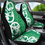 Pounamu Green Maori Car Seat Cover Koru Kowhaiwhai - Aussie Hoodie