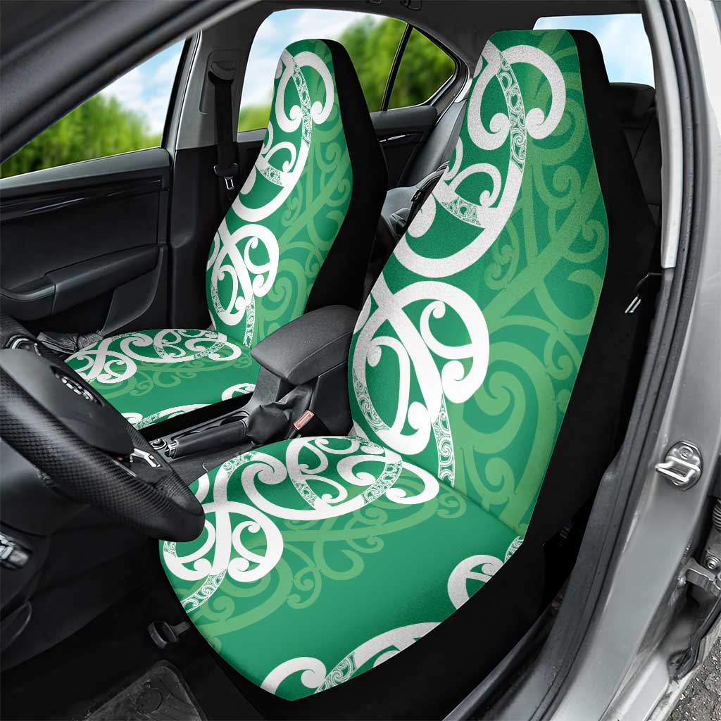 Pounamu Green Maori Car Seat Cover Koru Kowhaiwhai - Aussie Hoodie