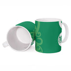 Pounamu Green Maori Ceramic Mug Koru Kowhaiwhai - Aussie Hoodie