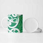Pounamu Green Maori Ceramic Mug Koru Kowhaiwhai - Aussie Hoodie