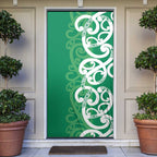 Pounamu Green Maori Door Cover Koru Kowhaiwhai - Aussie Hoodie