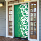 Pounamu Green Maori Door Cover Koru Kowhaiwhai - Aussie Hoodie