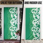 Pounamu Green Maori Door Cover Koru Kowhaiwhai - Aussie Hoodie