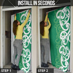 Pounamu Green Maori Door Cover Koru Kowhaiwhai - Aussie Hoodie
