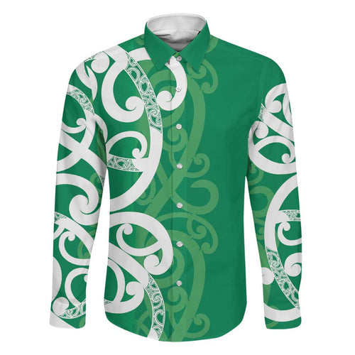 Pounamu Green Maori Family Matching Mermaid Dress and Hawaiian Shirt Koru Kowhaiwhai - Aussie Hoodie