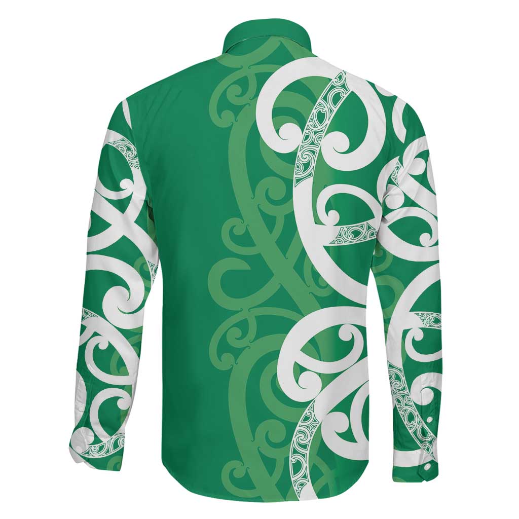 Pounamu Green Maori Family Matching Mermaid Dress and Hawaiian Shirt Koru Kowhaiwhai - Aussie Hoodie