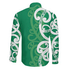 Pounamu Green Maori Family Matching Mermaid Dress and Hawaiian Shirt Koru Kowhaiwhai - Aussie Hoodie