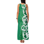 Pounamu Green Maori Family Matching Tank Maxi Dress and Hawaiian Shirt Koru Kowhaiwhai - Aussie Hoodie