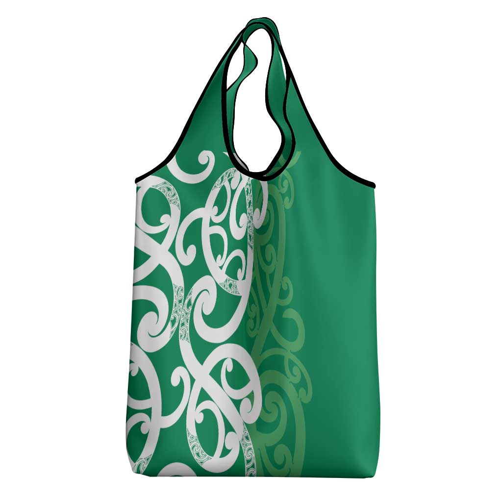 Pounamu Green Maori Grocery Bag Koru Kowhaiwhai - Aussie Hoodie