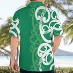 Pounamu Green Maori Hawaiian Shirt Koru Kowhaiwhai - Aussie Hoodie