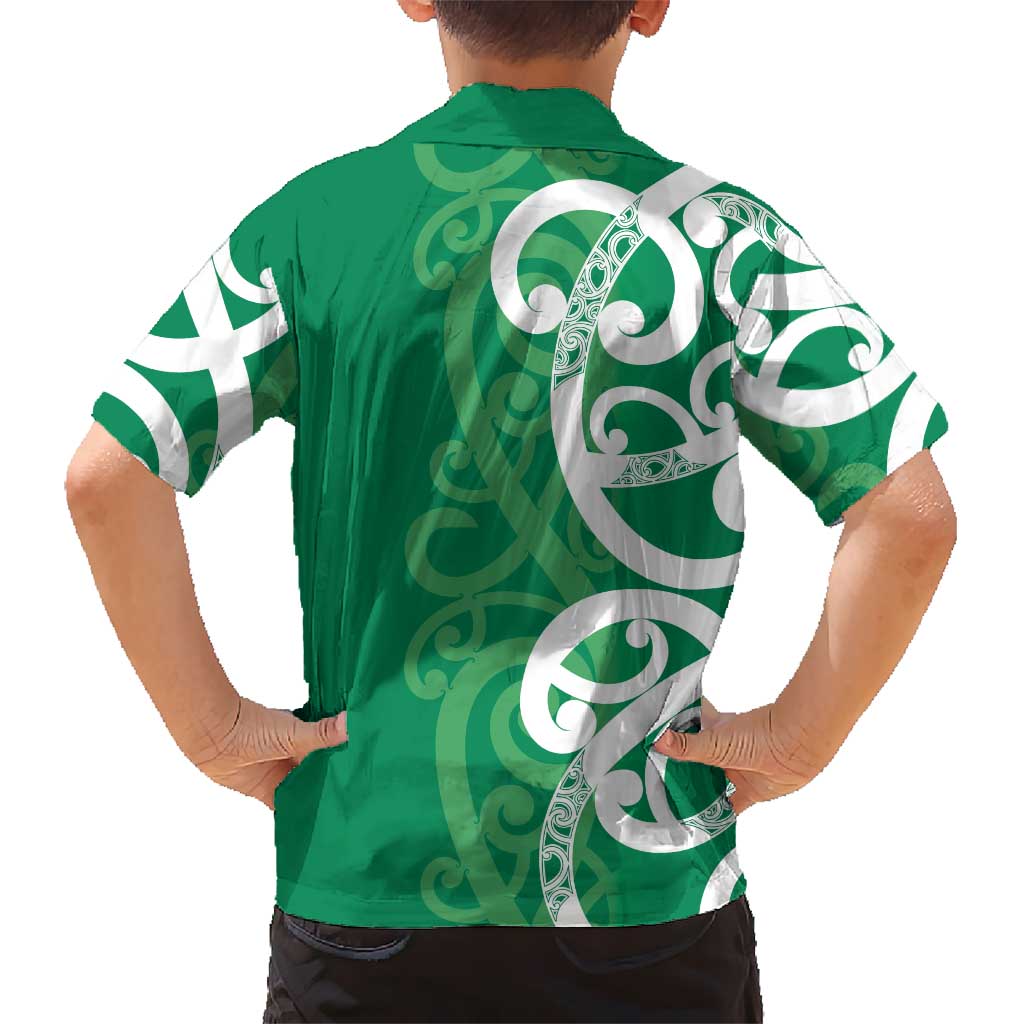 Pounamu Green Maori Hawaiian Shirt Koru Kowhaiwhai - Aussie Hoodie