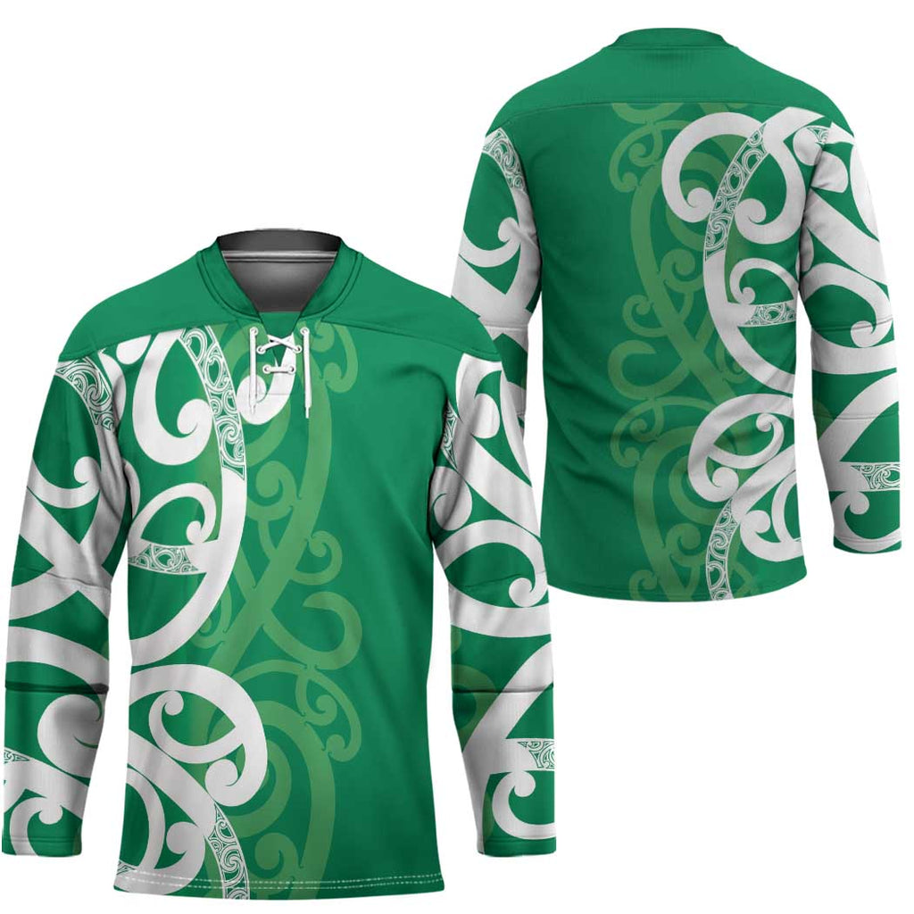 Pounamu Green Maori Hockey Jersey Koru Kowhaiwhai - Aussie Hoodie