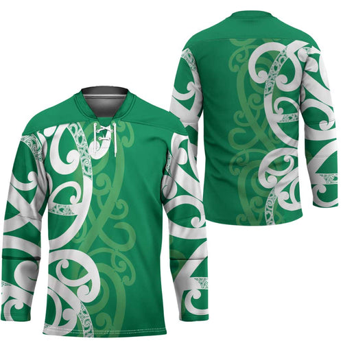 Pounamu Green Maori Hockey Jersey Koru Kowhaiwhai - Aussie Hoodie