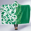 Pounamu Green Maori Hooded Blanket Koru Kowhaiwhai - Aussie Hoodie