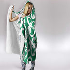 Pounamu Green Maori Hooded Blanket Koru Kowhaiwhai - Aussie Hoodie