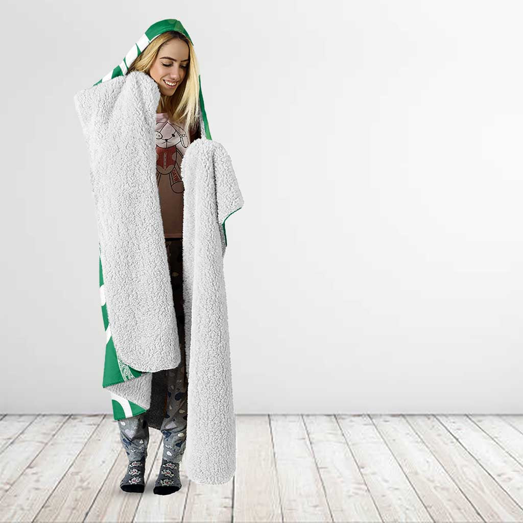 Pounamu Green Maori Hooded Blanket Koru Kowhaiwhai - Aussie Hoodie