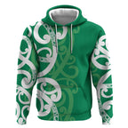 Pounamu Green Maori Hoodie Koru Kowhaiwhai - Aussie Hoodie
