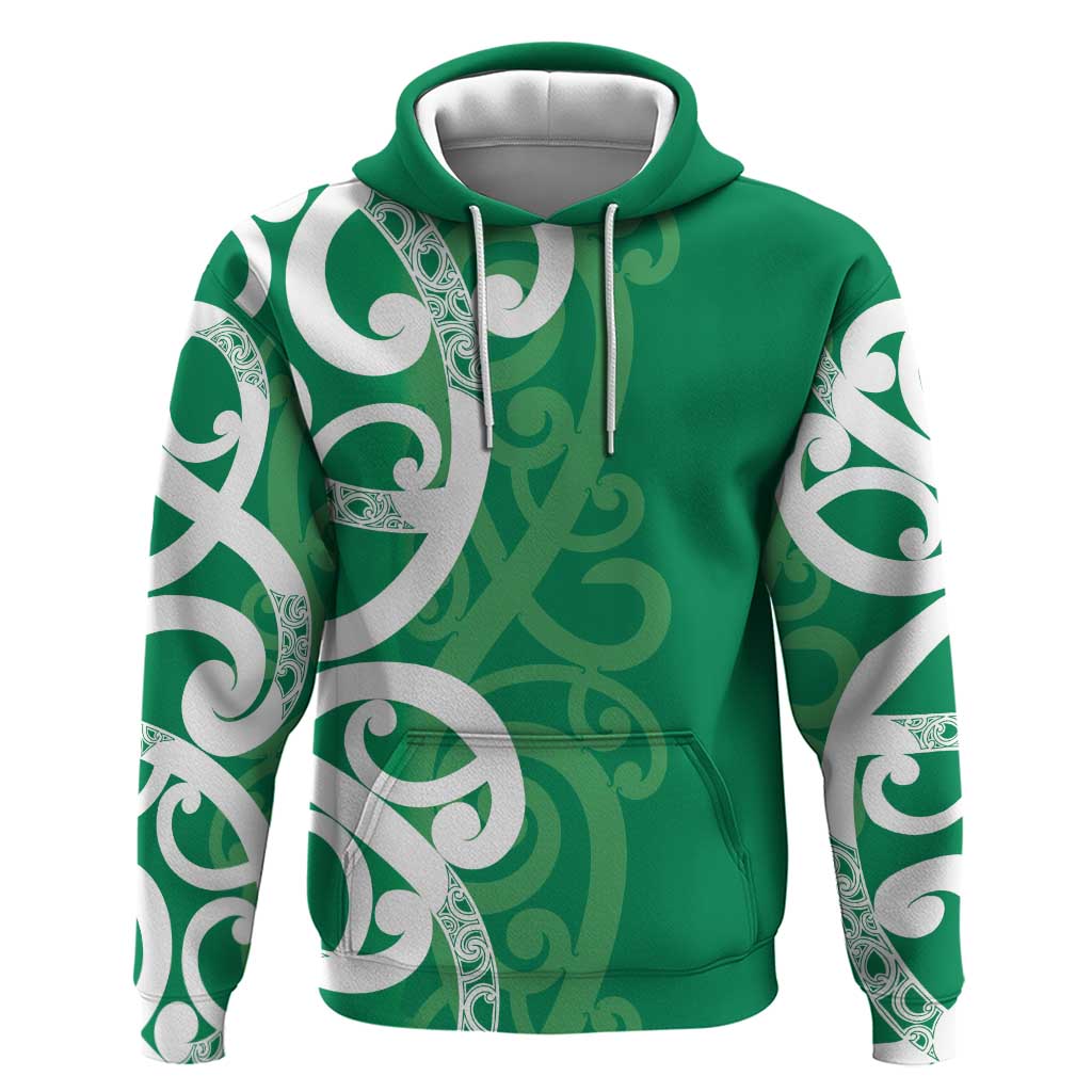 Pounamu Green Maori Hoodie Koru Kowhaiwhai - Aussie Hoodie