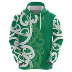 Pounamu Green Maori Hoodie Koru Kowhaiwhai - Aussie Hoodie