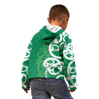 Pounamu Green Maori Kid Hoodie Koru Kowhaiwhai - Aussie Hoodie