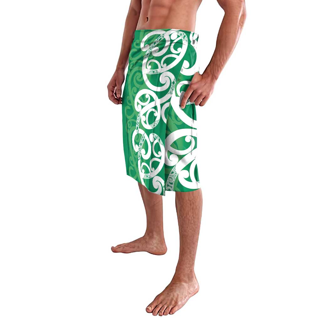 Pounamu Green Maori Lavalava Koru Kowhaiwhai - Aussie Hoodie