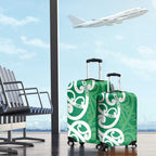 Pounamu Green Maori Luggage Cover Koru Kowhaiwhai - Aussie Hoodie