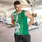 Pounamu Green Maori Men Tank Top Koru Kowhaiwhai - Aussie Hoodie