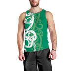 Pounamu Green Maori Men Tank Top Koru Kowhaiwhai - Aussie Hoodie