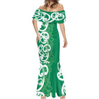 Pounamu Green Maori Mermaid Dress Koru Kowhaiwhai - Aussie Hoodie