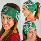 Pounamu Green Maori Neck Gaiter Koru Kowhaiwhai - Aussie Hoodie